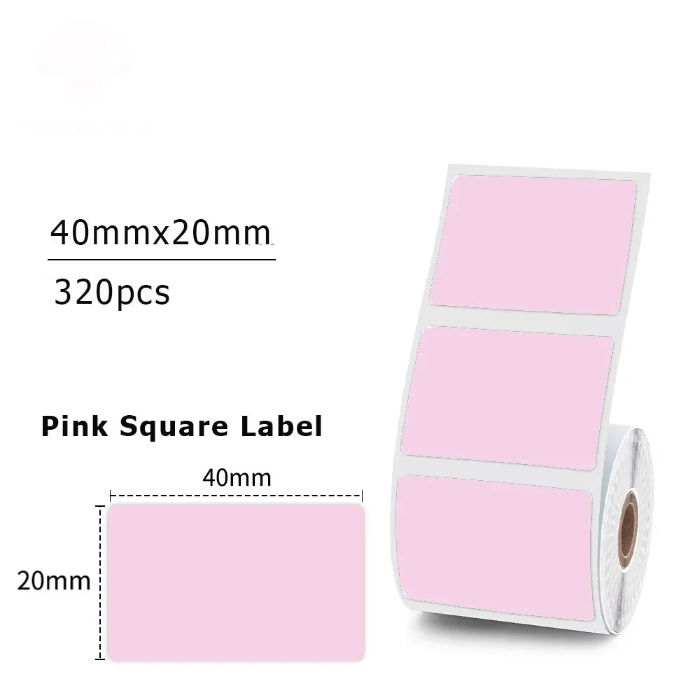 40x20MM kompatibilný Phomemo M110 M220 M200 samolepiaci farebný laser termálny papier, E210 P50 Detong P1 HPRT T20 MAKER