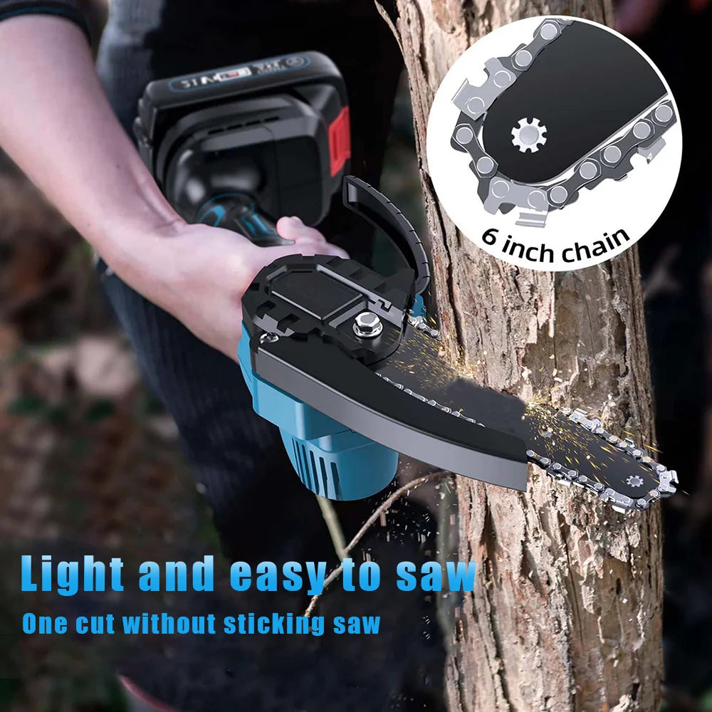 6 Inch Electric Chain Saw Handheld Portable Cutter