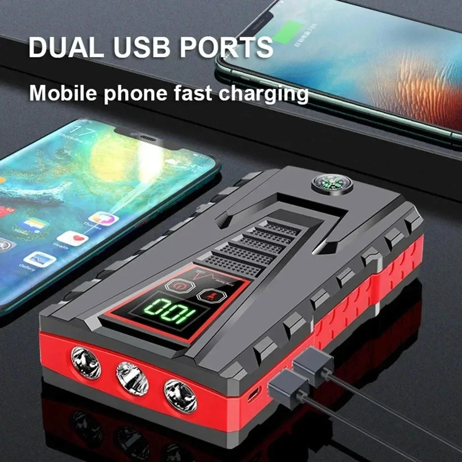 26800mAh Portable Car Jump Starter with 2500A Peak Power