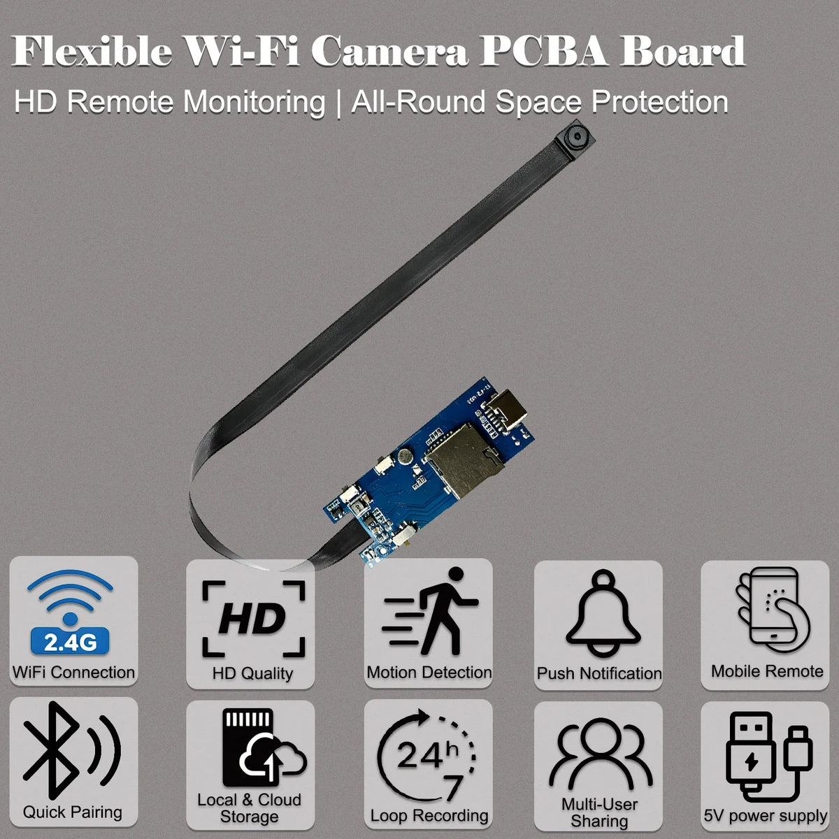 Module caméra de sécurité WiFi compacte