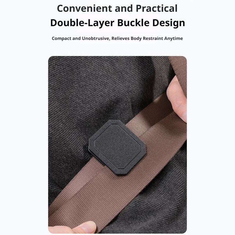 SEAMETAL Universal Car Seat Belt Adjuster Clip Double-Layer Non-Slip Seatbelt Comfort Stopper for Relieve Neck/Shoulder Friction