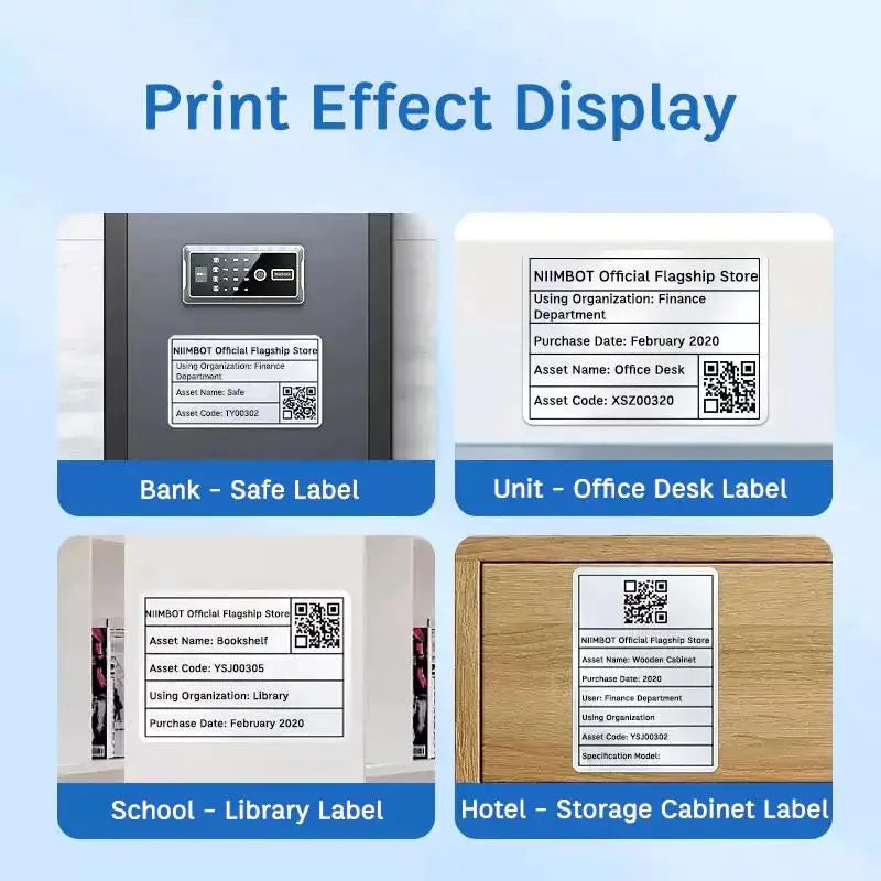 Niimbot B1/B1Pro/B21/B21Pro/B3S Matte Silver Thermal Label Sticker Paper Clothing Tag Commodity Price Food Self-Adhesive Label