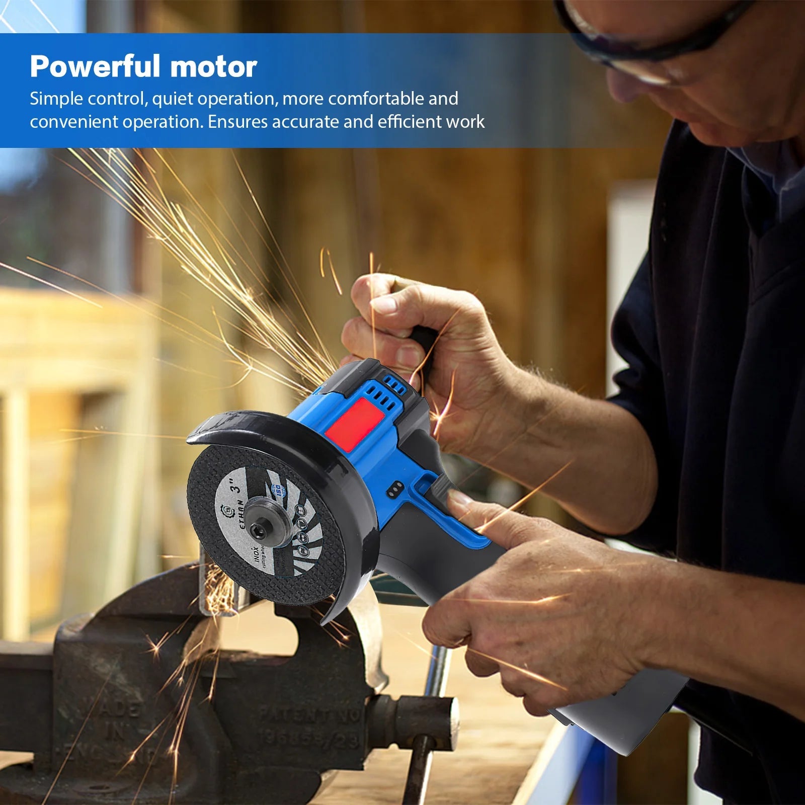 19500rpm 12V Mini Angle Grinder Grinding Cordless Machine Lithium Battery Rechargeable Grinder Cushing Power You