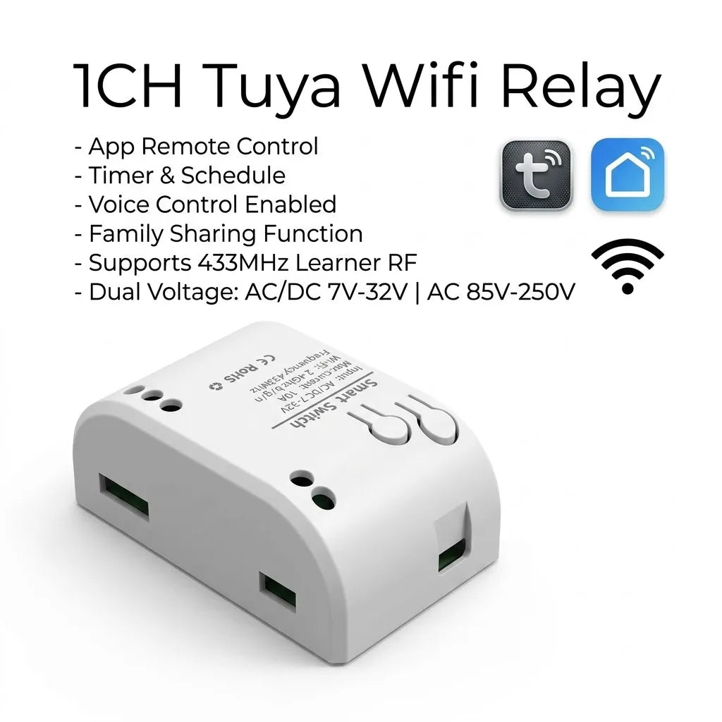 Tuya One-Channel Dry-Contact Relay Options