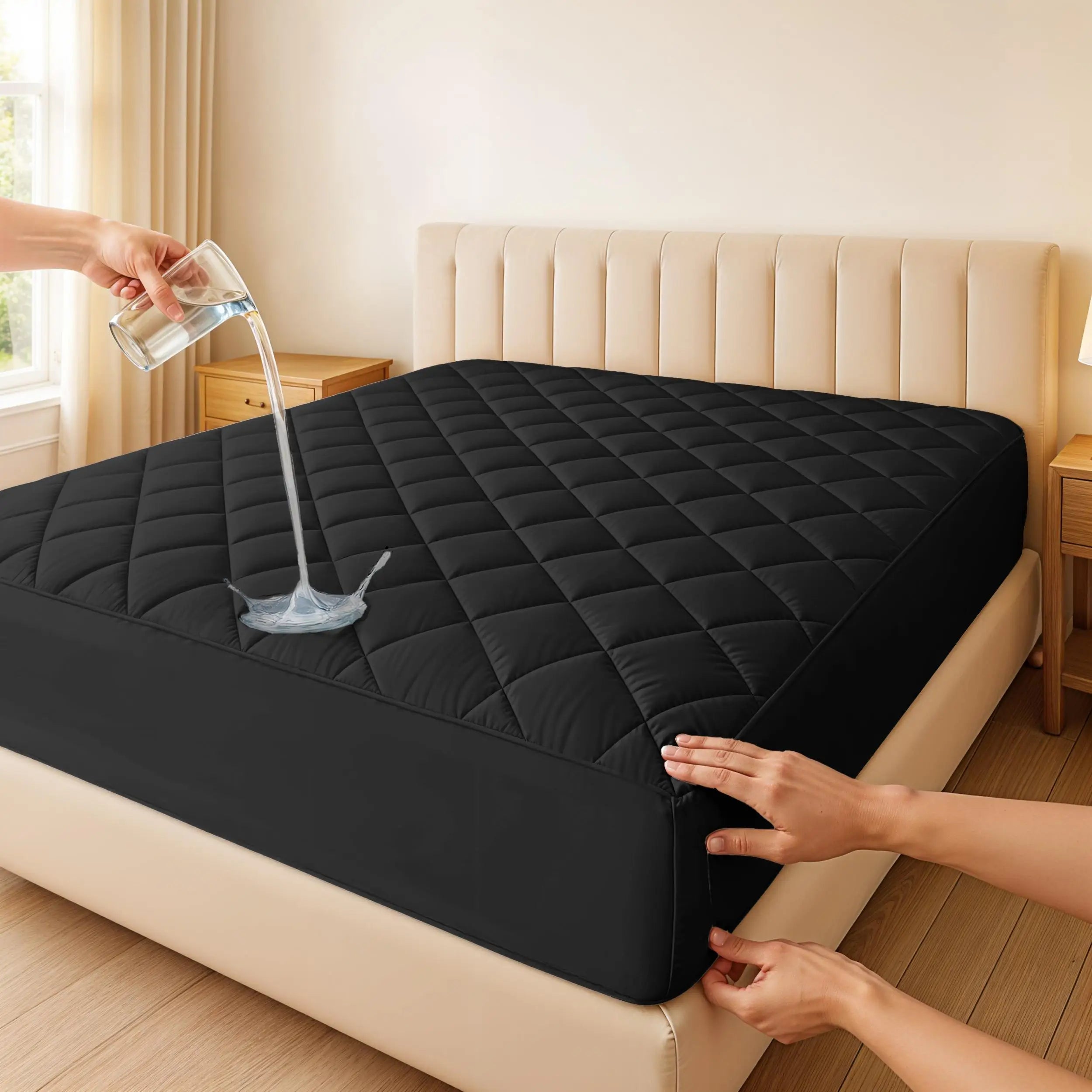 Quilted Mattress Pad with Deep Pocket Fit and Noiseless Comfort