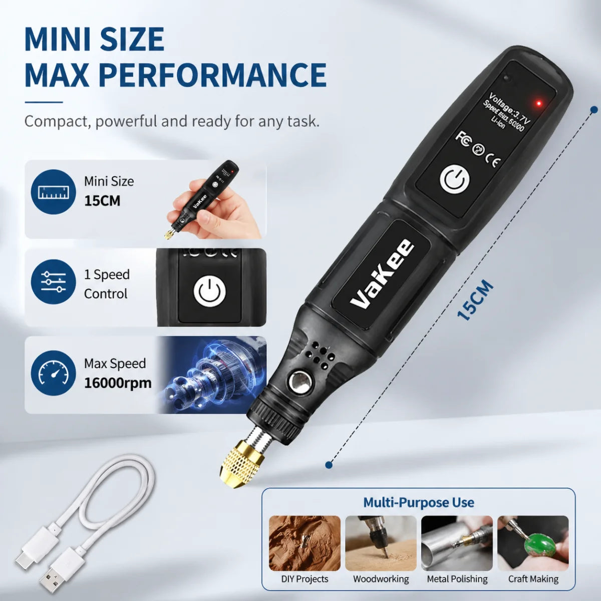Rechargeable Mini Rotary Tool and Engraving Pen