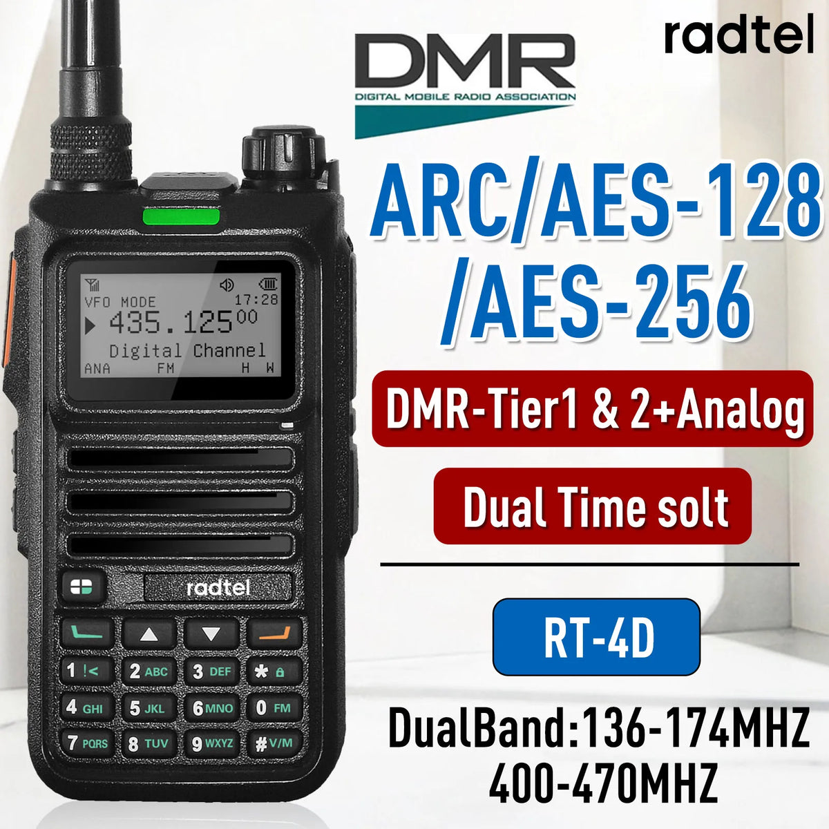 RT-4D DMR Digital and Analogue Two-Way Radio