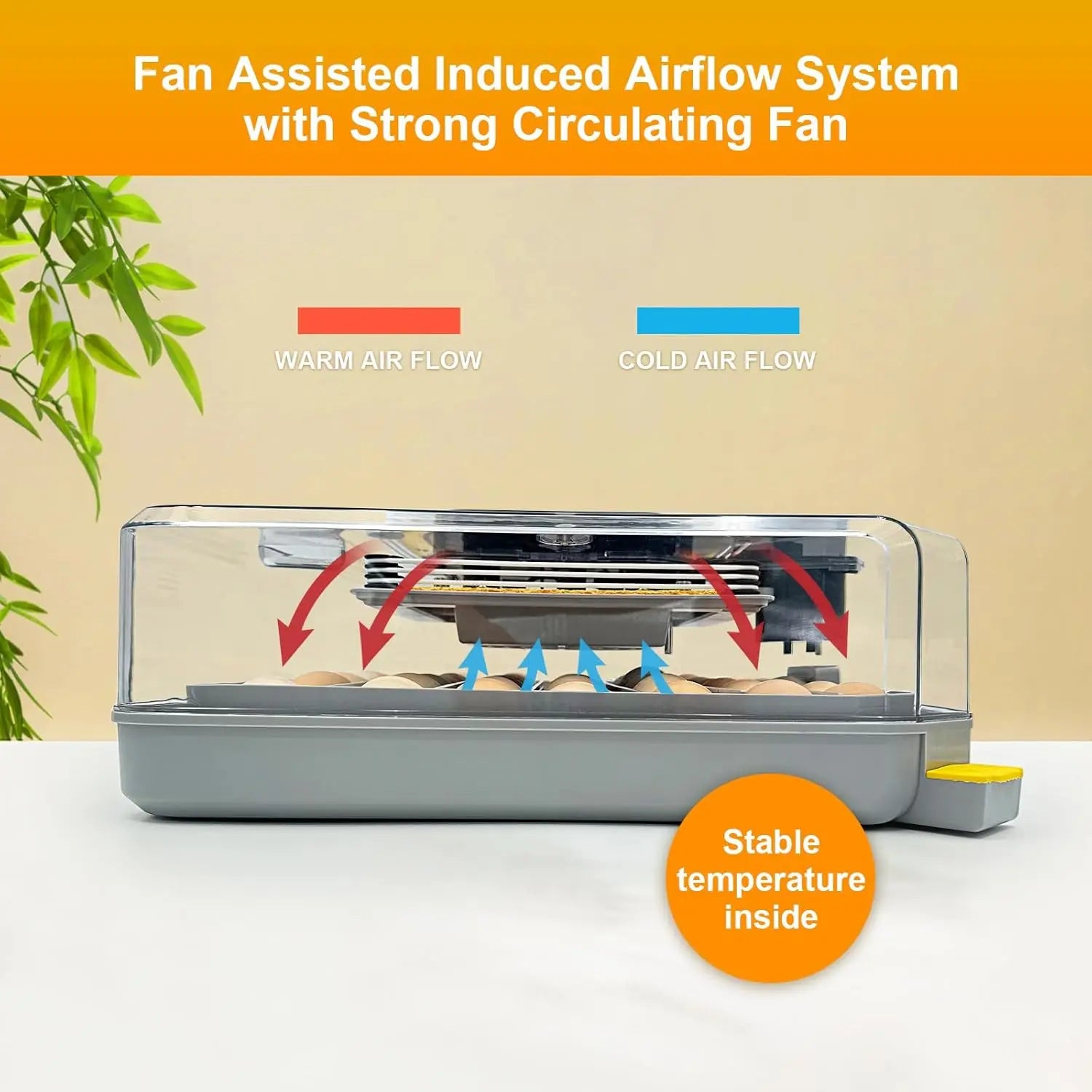 48 Egg Incubator with Auto Temperature & Humidity Control