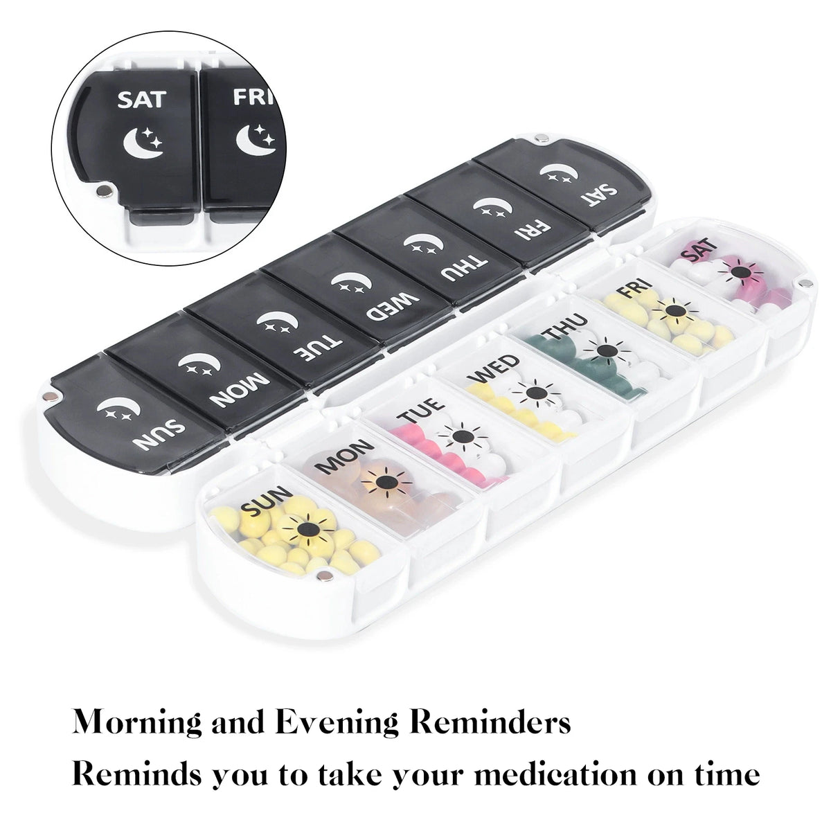 7-Day Weekly Pillbox with 14 Cells