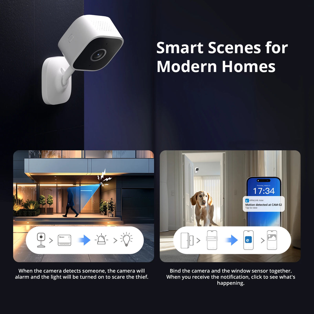 1080P WiFi Home Security Camera with Motion Detection and Two-Way Audio