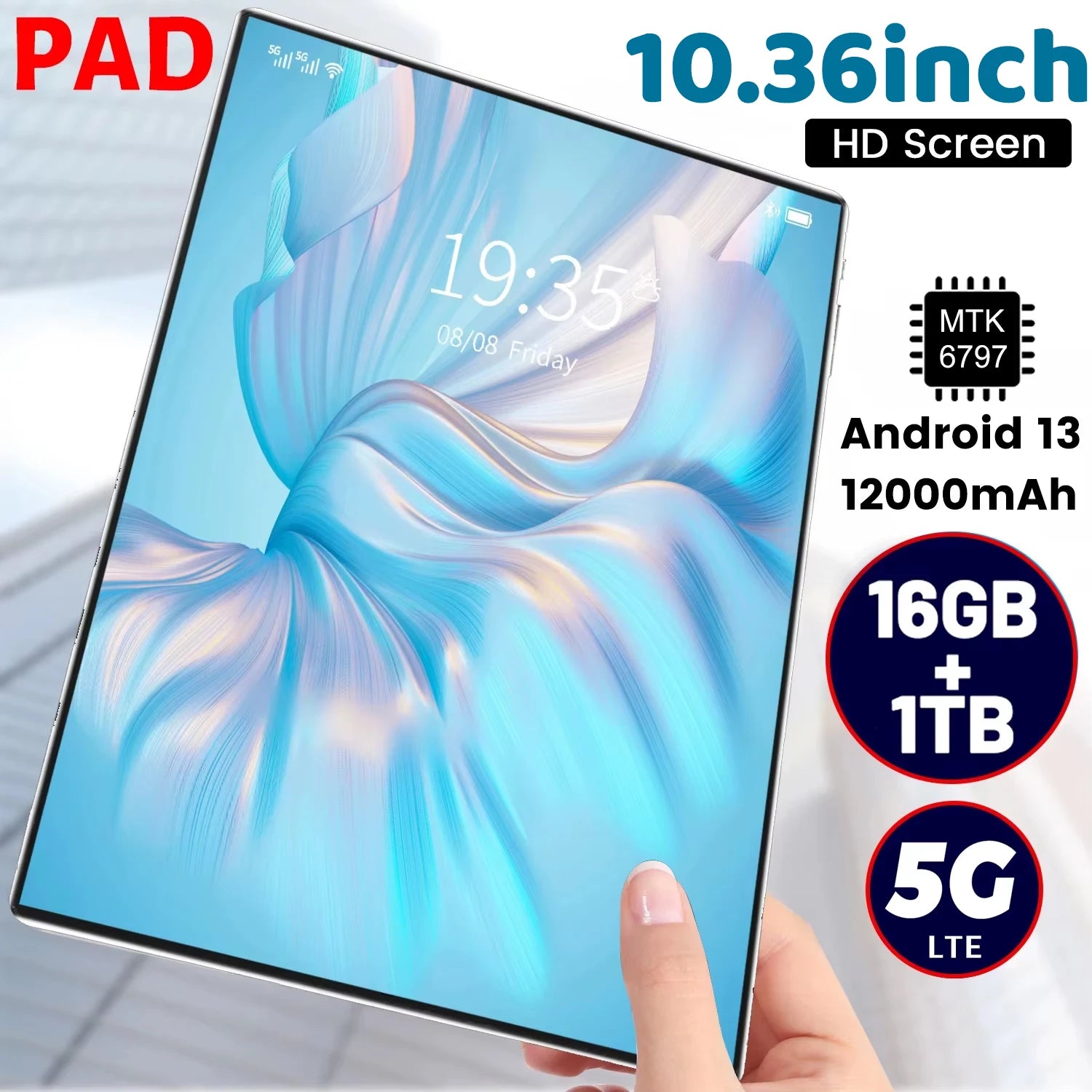 2025 5G Android Tablet with 10.36" Display