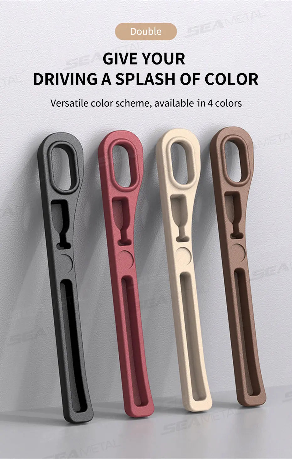 SEAMETAL Upgraded Car Seat Gap Filler 2Pcs Center Console Side Crevice Filler Strip Elastic Seat Gap Filling Strip Drop Blocker