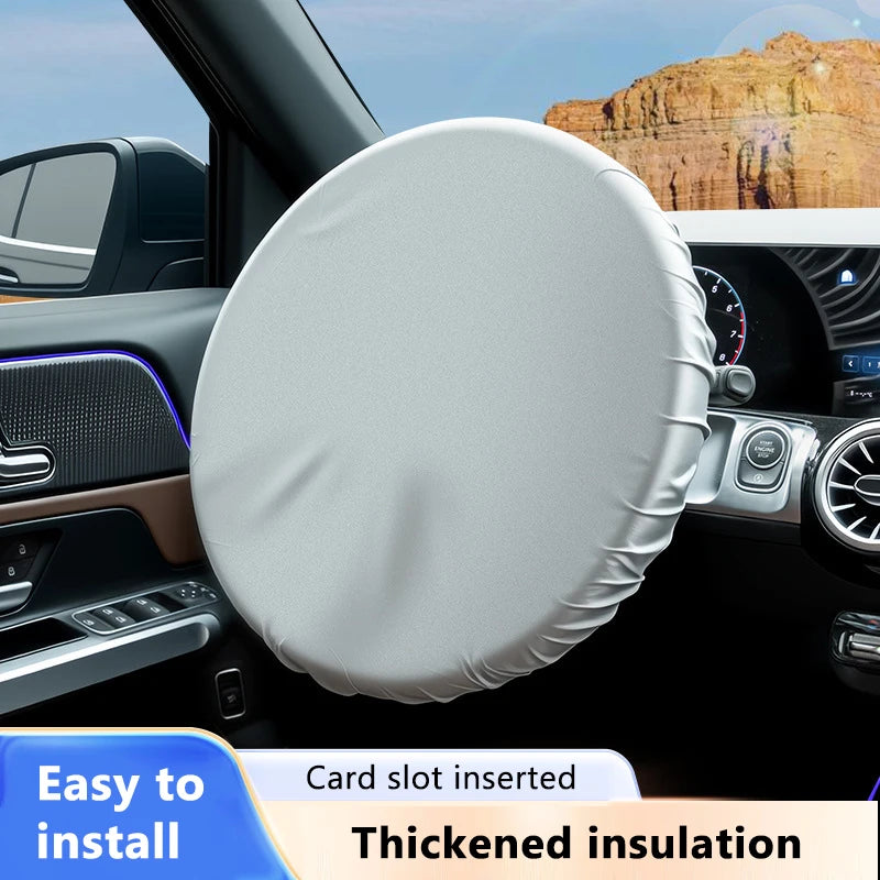 SEAMETAL Steering Wheel Sun Protection Cover Universal Steer Wheel Sun Shade Protector Heat Insulation Prevent Aging Sunshade