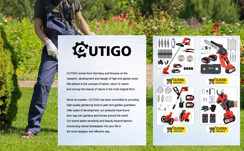 Bezdrôtový elektrický krovinorez s nastaviteľnou hlavou a 4 typmi čepeľí