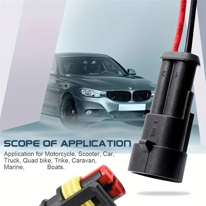 10PCS 2 Pin Way Electrical Wire Connector, 18AWG Male Female Plug Socket, Quick Disconnect Wire Connectors for Car, Truck