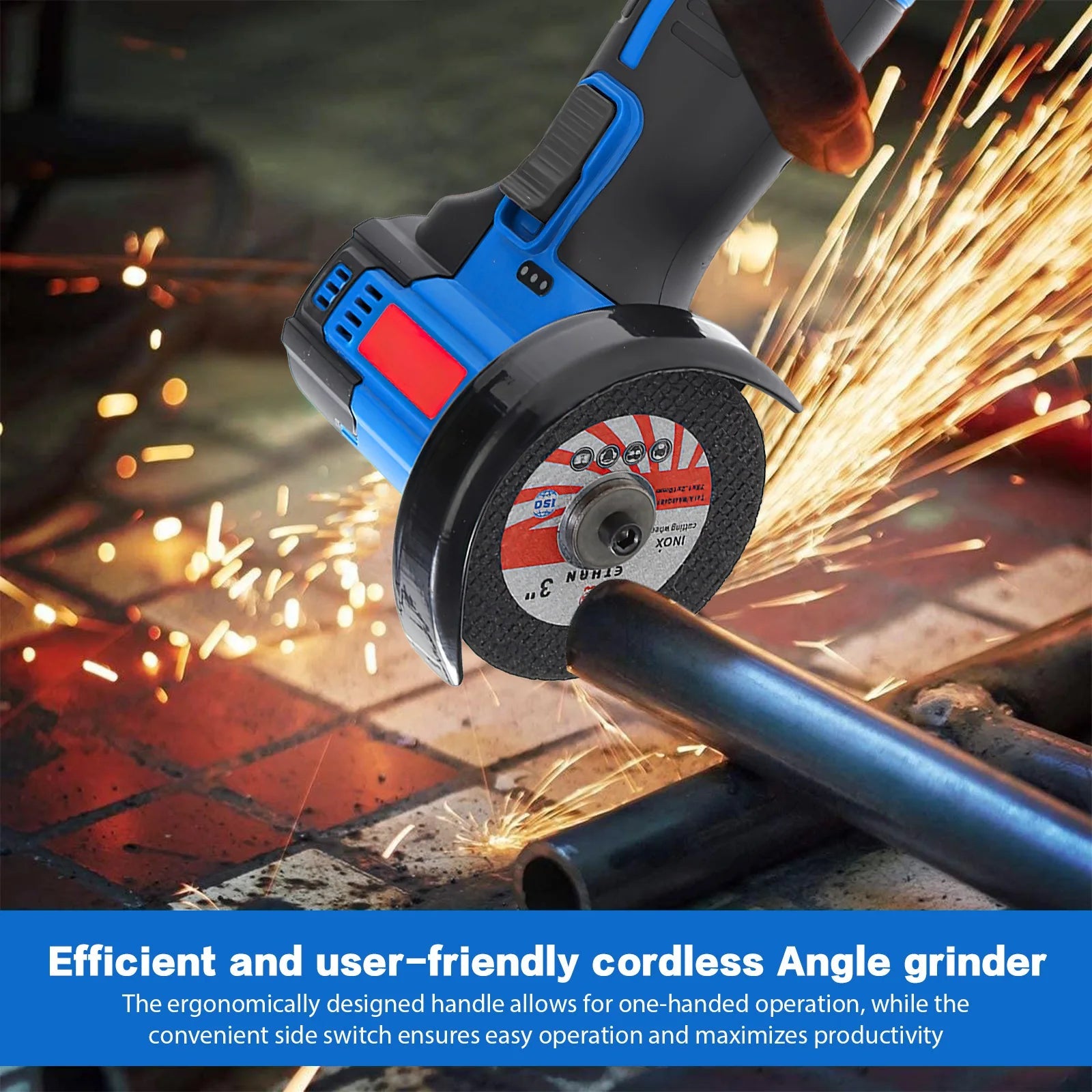 19500rpm 12V Mini Angle Grinder Grinding Cordless Machine Lithium Battery Rechargeable Grinder Cushing Power You