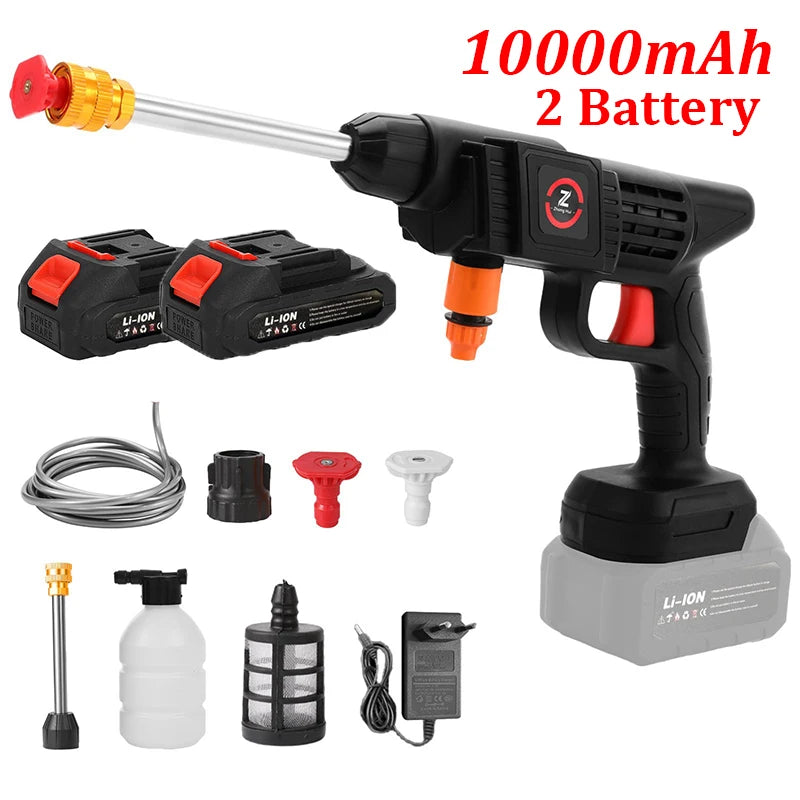 Washer Gun 30000mAh Battery Wireless High Pressure Foam producer 1500W 30Bar Car Water Gun for Auto Home Garden lever Machine