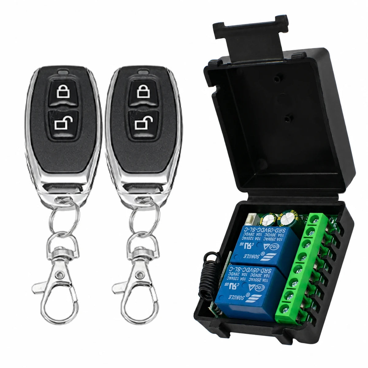 433 MHz Two-Channel DC Remote Relay Switch