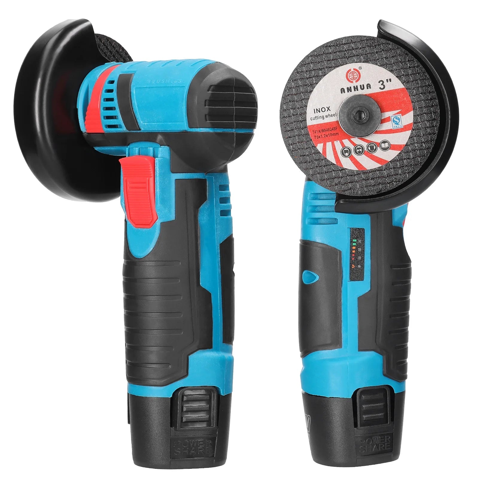 19500rpm 12V Mini Angle Grinder Grinding Cordless Machine Lithium Battery Rechargeable Grinder Cushing Power You