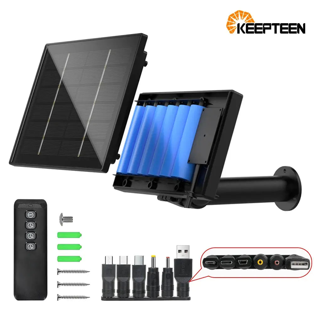 D4 Solar Panel Charger built in 18650 battery 4w Mini Solar Power Charger 6v 5v output Type DC USB interface for Security Camera Spy-shop.com