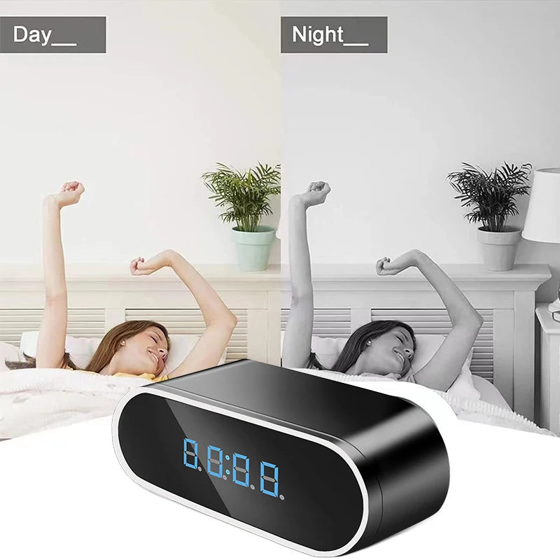 VIP WiFi Mini Clock Camera HD 1080P Surveillance Cams Night Vision Alarm Monitor Wireless Video Recorder Camcorder Home Security
