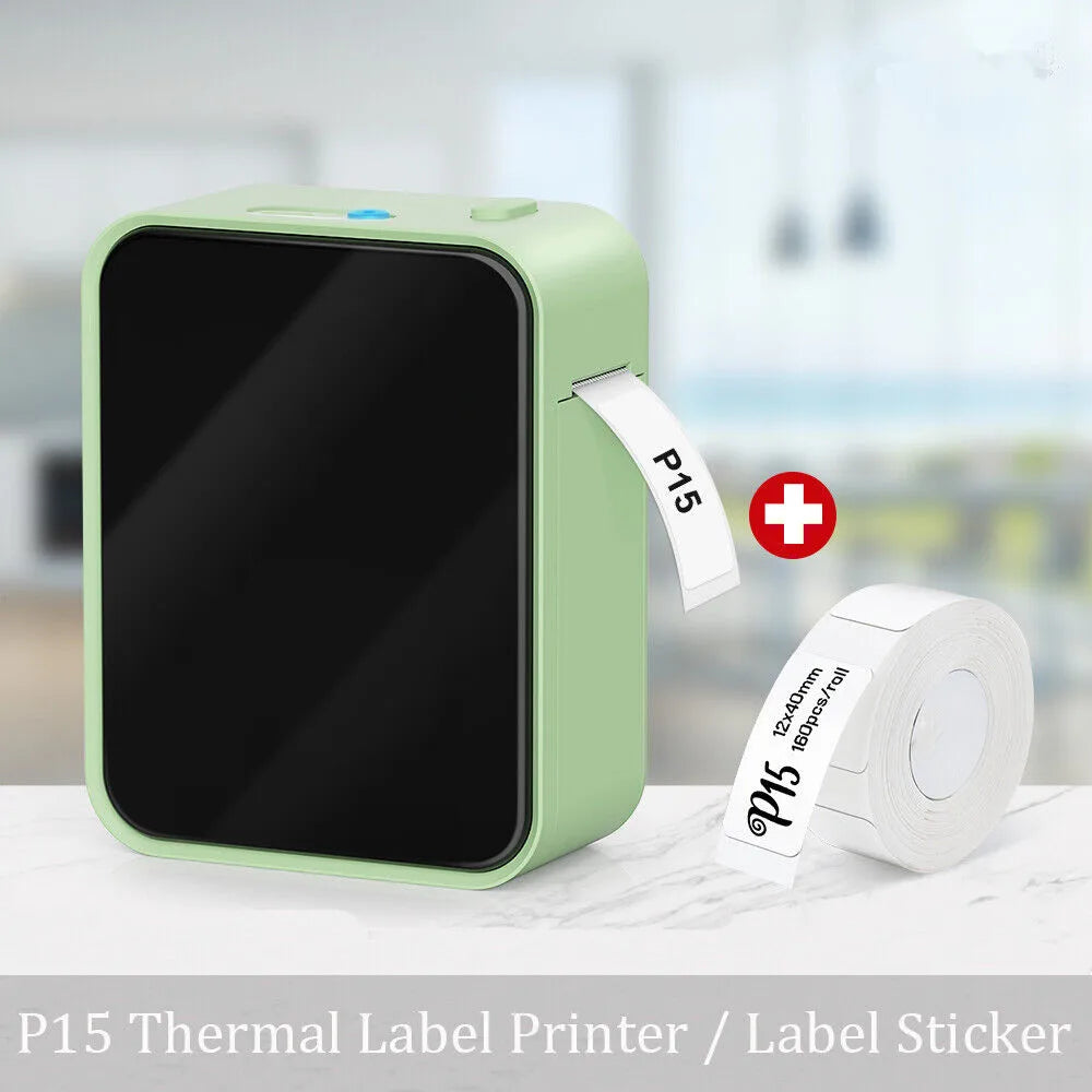 P15 Bluetooth-etikettenprinter zonder inkt, bundelopties