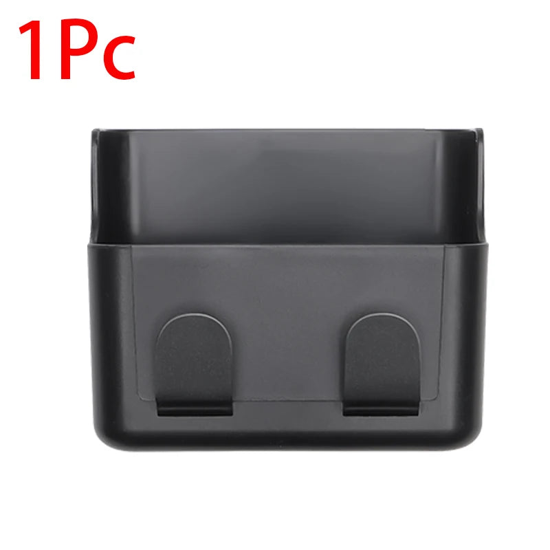 SEAMETAL Adhesive Universal Car Storage Box Multifunctional Dual-Hook Design Reserved Charging Port Car Accessories Interior
