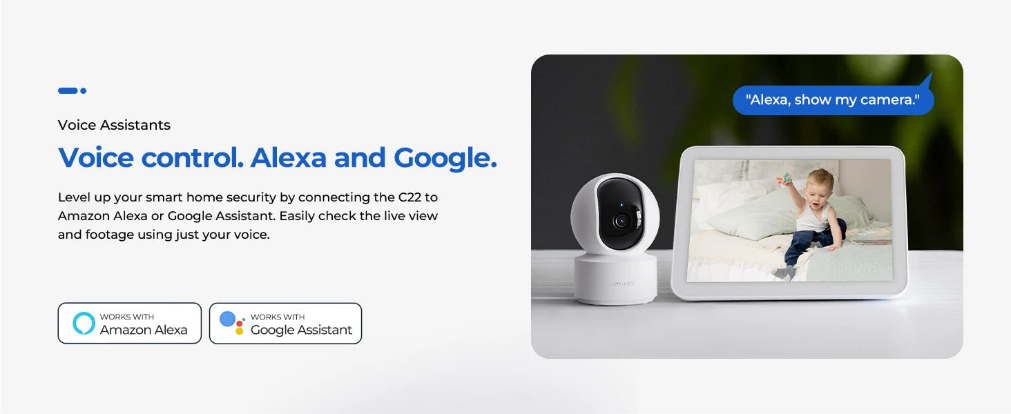 Caméra de surveillance bébé intérieure IMILAB 3K avec suivi à 360° et audio