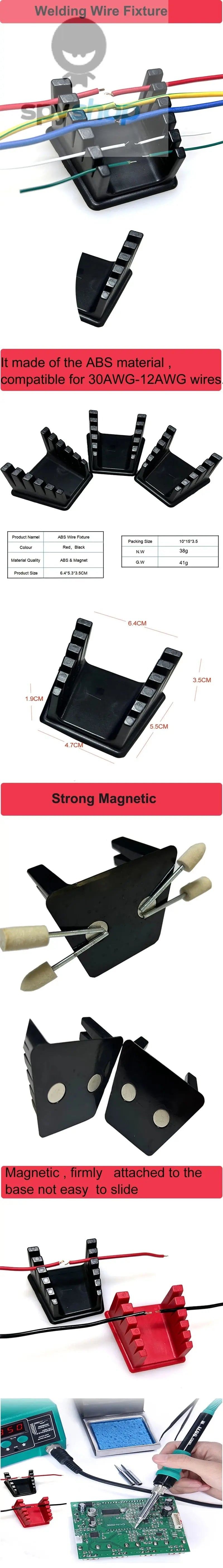 ABS Wire Fixture Bracket Welding Table Clamp Fixed Clamp Magnetic Welding Bench For Thick And Thin Wire Clamp Sodering Tools