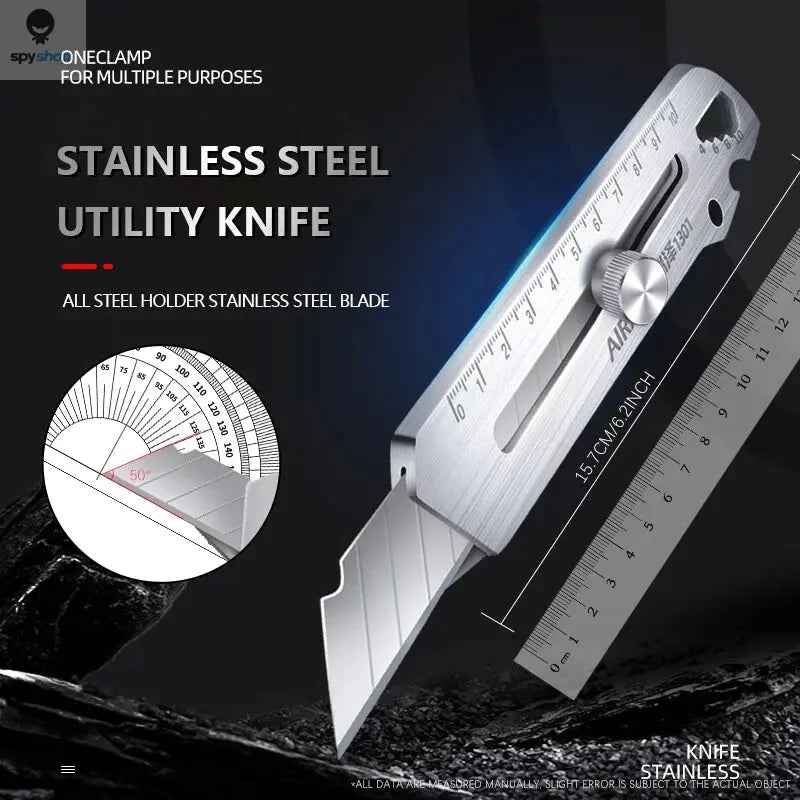 AIRAJ Multifunctional Utility Knife Retractable Sharp Cut Heavy Duty Steel Break Blade Paper Cut Industrial Grade Manual Tools