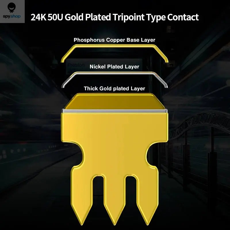 AMPCOM CAT6 RJ45 Modular Plug Connector UTP 50μ Gold-Plated Two-Pieces 8P8C Crimp End for Ethernet Cable, Bulk Ethernet Cable Spy-shop.com