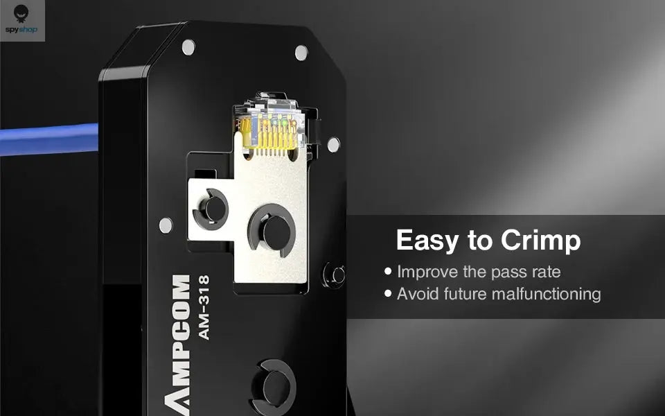 AMPCOM CAT6 RJ45 Modular Plug Connector UTP 50μ Gold-Plated Two-Pieces 8P8C Crimp End for Ethernet Cable, Bulk Ethernet Cable Spy-shop.com