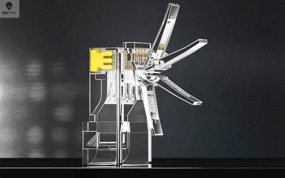 AMPCOM CAT6 RJ45 Modular Plug Connector UTP 50μ Gold-Plated Two-Pieces 8P8C Crimp End for Ethernet Cable, Bulk Ethernet Cable Spy-shop.com