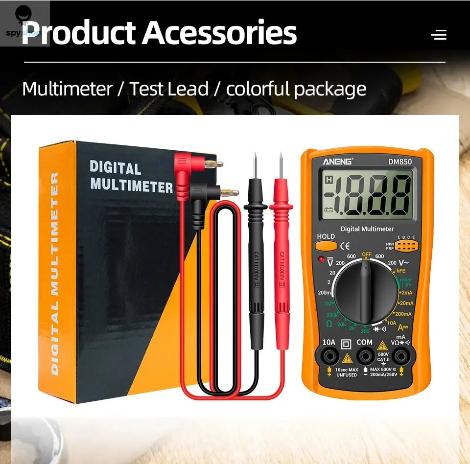 ANENG DM850 Digital Multimeter Automatic Professional 1999 Counts Auto AC/DC Votage Tester Ohm Current Ammeter Detector Tool