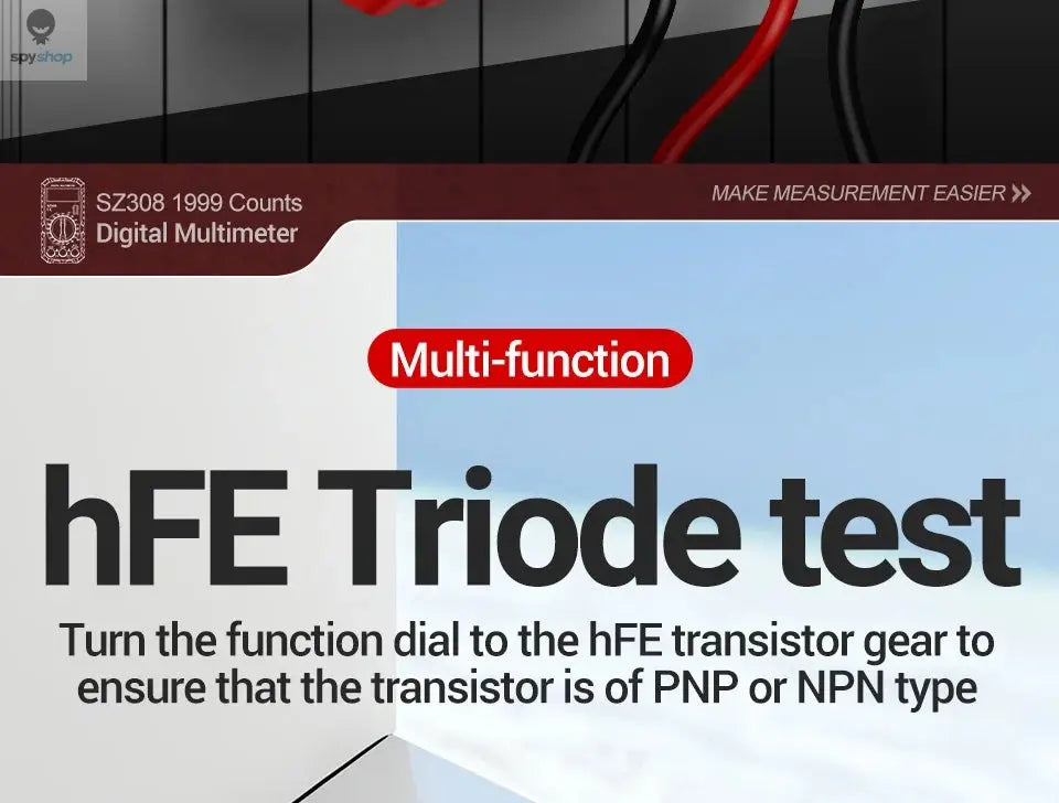 ANENG SZ308 Digital Multimeter AC/DC Current Meter Voltage Resistance Meter Electrician LCD Backlight Ohm Square Wave Test