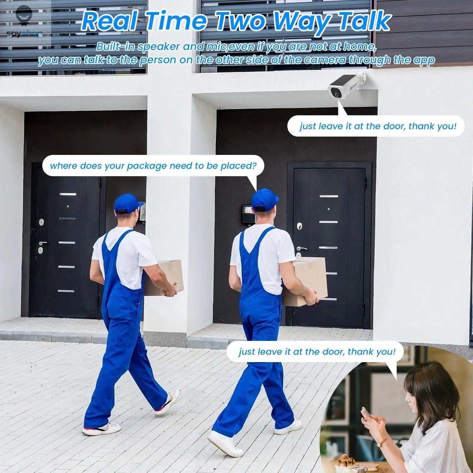 ANRAN 2/3/4 PCS Outdoor Wireless WIFI Camera 2.4G 3MP Battery Solar Security Camera Floodlight Color Night Vision Local Alarm