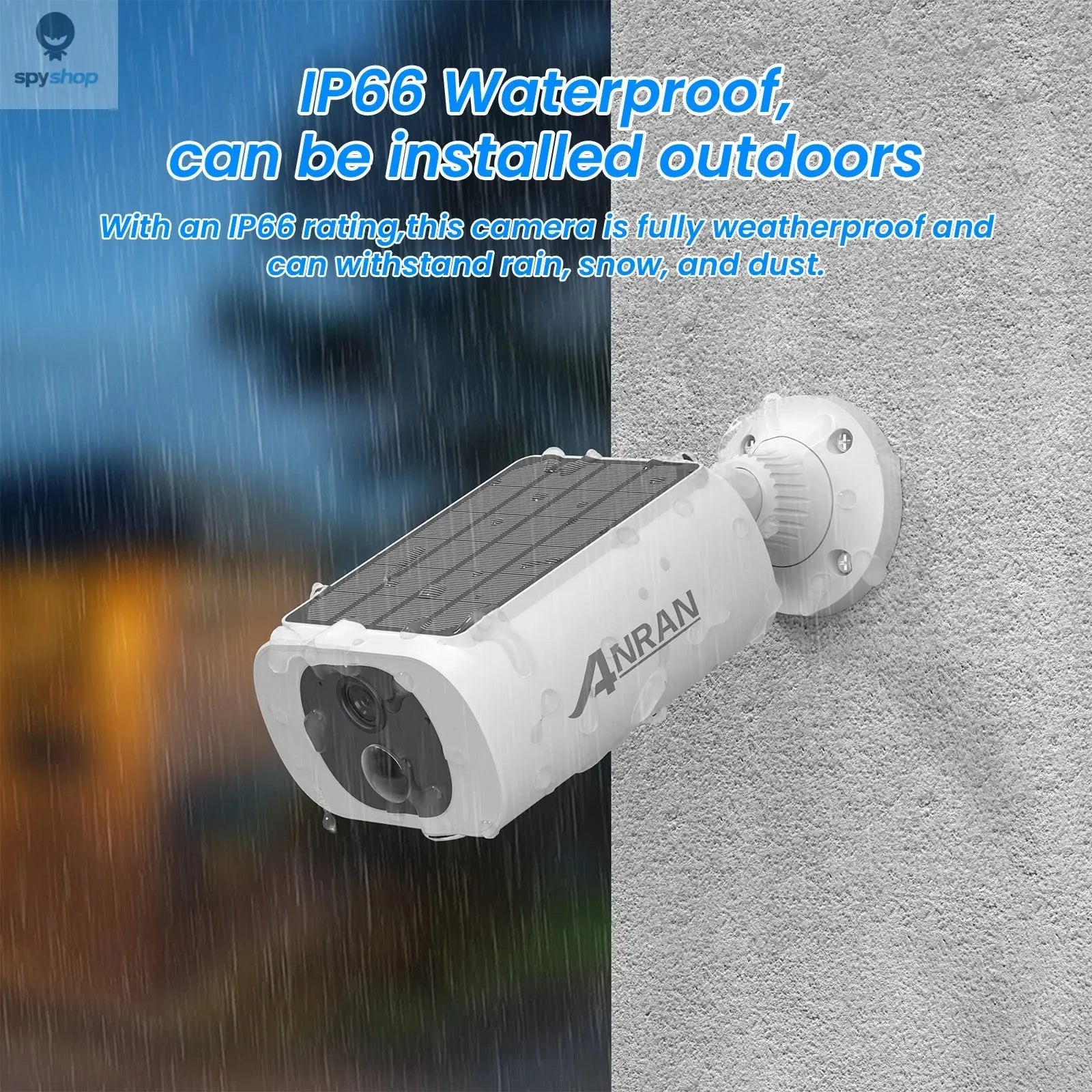 ANRAN 2/3/4 PCS Outdoor Wireless WIFI Camera 2.4G 3MP Battery Solar Security Camera Floodlight Color Night Vision Local Alarm