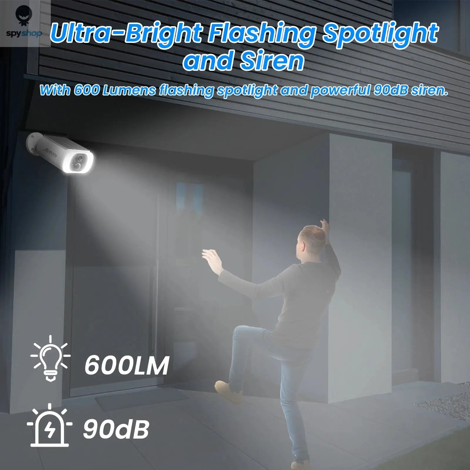 ANRAN 5MP Solar Camera 2K Wireless Solar Security Camera WIFI Battery Camera With Solar Panel Floodlight Full Color Night Vision Spy-shop.com