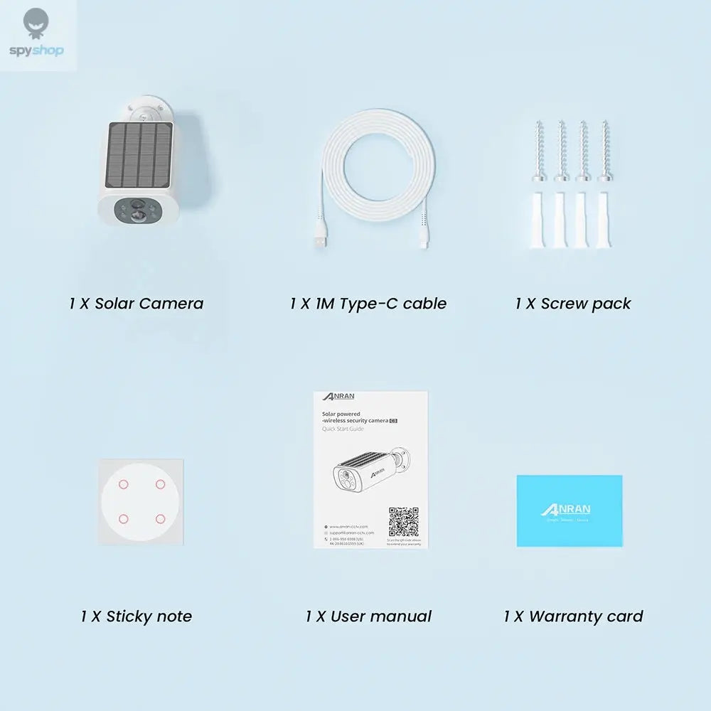 ANRAN 5MP Solar Camera 2K Wireless Solar Security Camera WIFI Battery Camera With Solar Panel Floodlight Full Color Night Vision Spy-shop.com