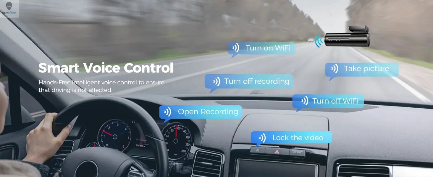 AZDOME M300S 4K Dash Cam Front and Rear, 5.8G WiFi GPS Dash Camera for Cars, Free 64GB SD Card, Voice Control, WDR Night Vision Spy-shop.com