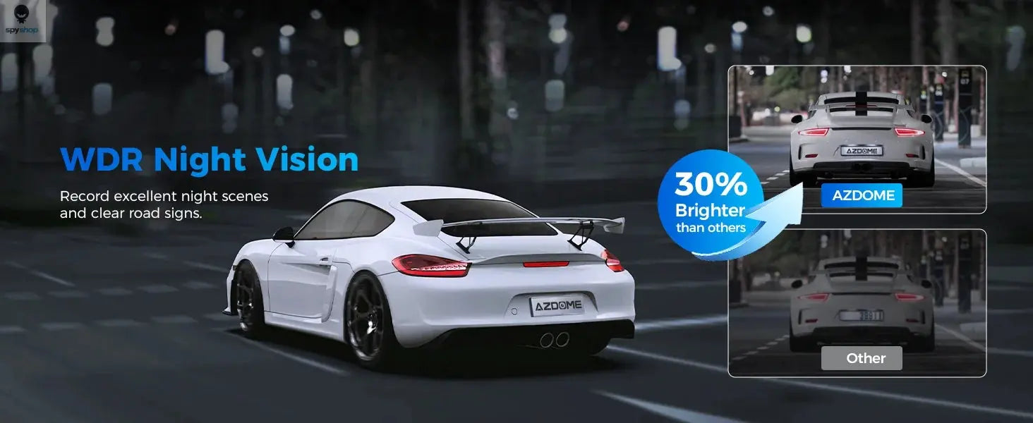 AZDOME M300S 4K Dash Cam Front and Rear, 5.8G WiFi GPS Dash Camera for Cars, Free 64GB SD Card, Voice Control, WDR Night Vision Spy-shop.com