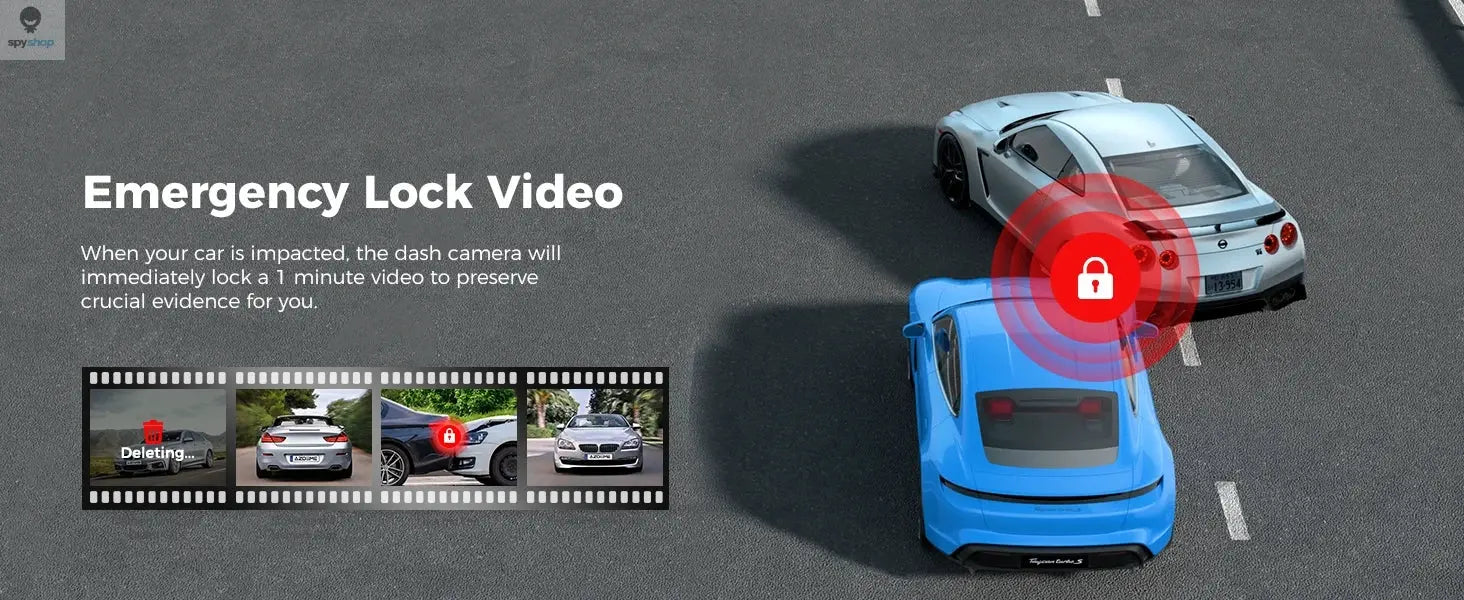 AZDOME M300S 4K Dash Cam Front and Rear, 5.8G WiFi GPS Dash Camera for Cars, Free 64GB SD Card, Voice Control, WDR Night Vision Spy-shop.com