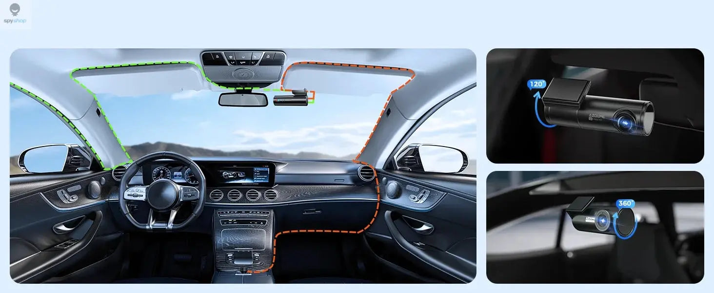 AZDOME M300S 4K Dash Cam Front and Rear, 5.8G WiFi GPS Dash Camera for Cars, Free 64GB SD Card, Voice Control, WDR Night Vision Spy-shop.com