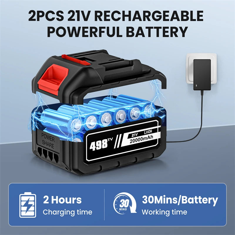 6 v 1 vysokotlakový čistič 60Bar s batériou 20000mAh