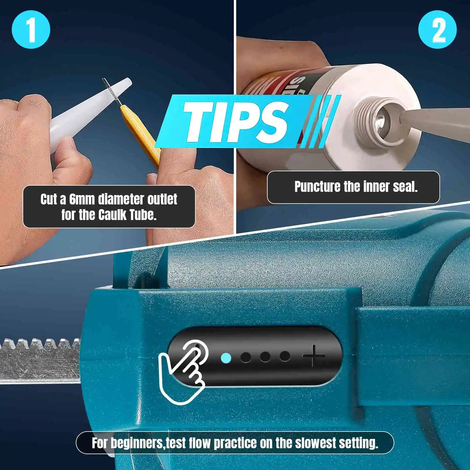 Electric Caulking Gun for Makita 18V Batteries