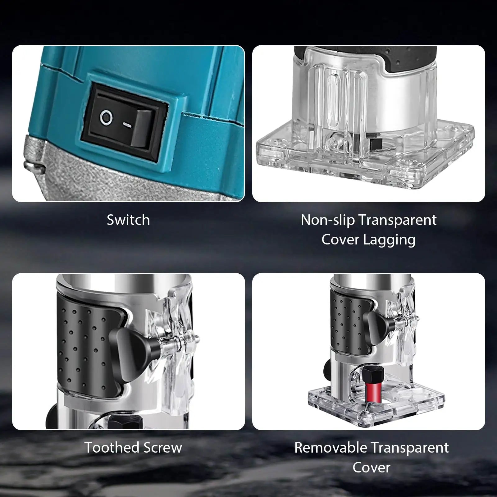 2000W elektrisk kanttrimmer för träbearbetning precision