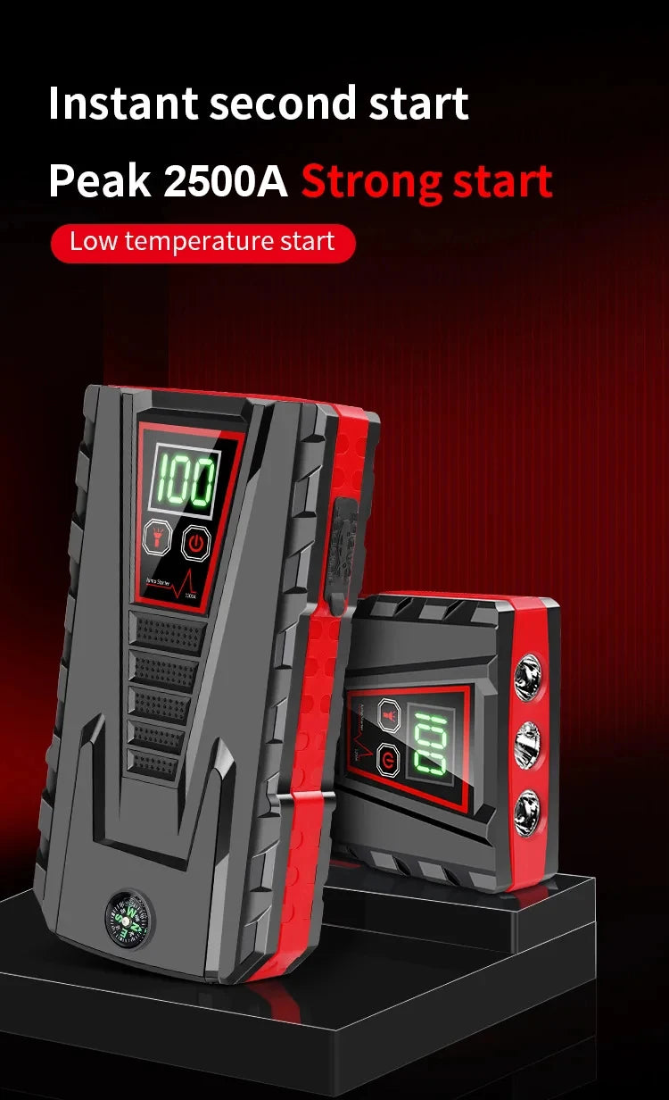 26800mAh Portable Car Jump Starter with 2500A Peak Power