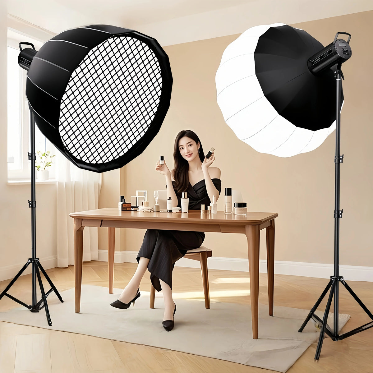 Bowens-kiinnitteinen lyhtysoftbox, 35, 55 tai 65 cm