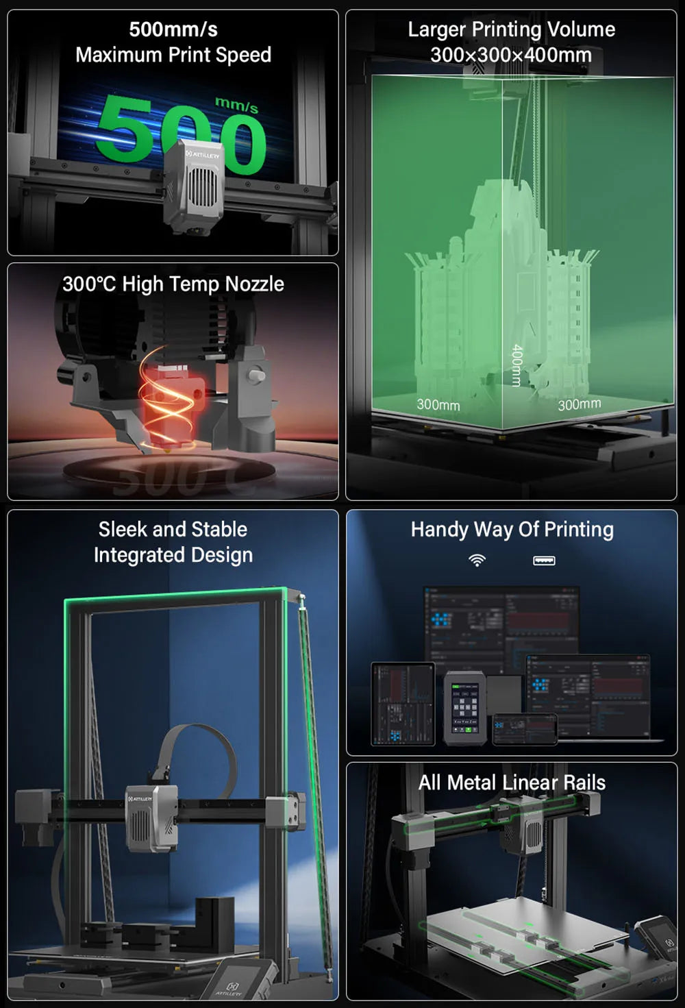 Artillery Sidewinder X4 Plus S1 Yüksek Hızlı 3D Yazıcı
