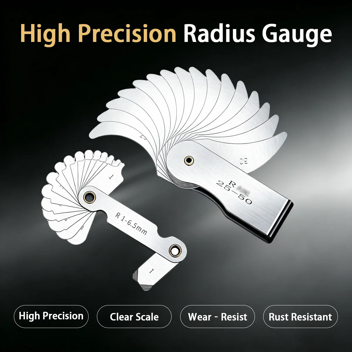 Radius Fillet Gauges for Concave and Convex Profiles